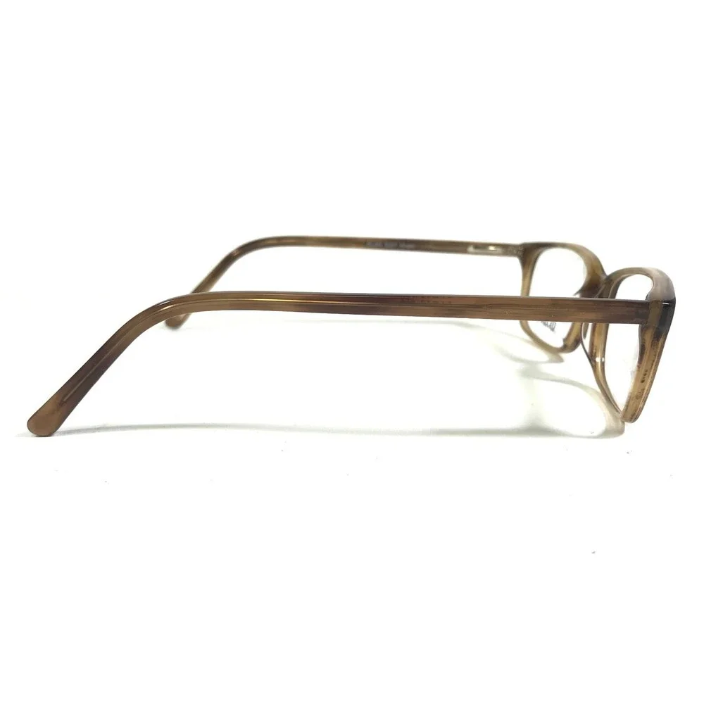 Elan 9307 Khaki Eyeglasses Frames Brown Horn Rectangular Full Rim 54-17-140